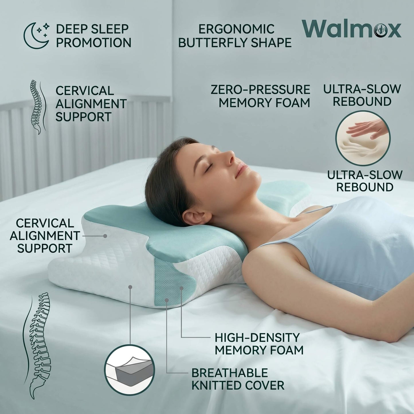 Walmox Neck Ease Cervical Pillow